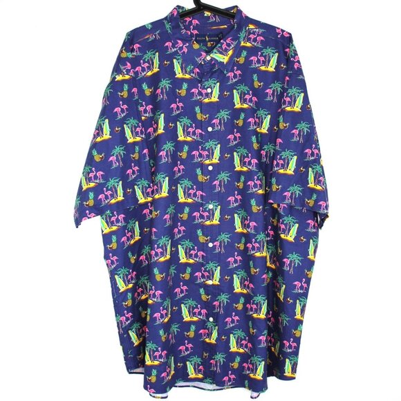 Polo Ralph Lauren Mens 3XLT 3XL Tall AOP Flamingo Button Up Shirt M1073 - Picture 1 of 5